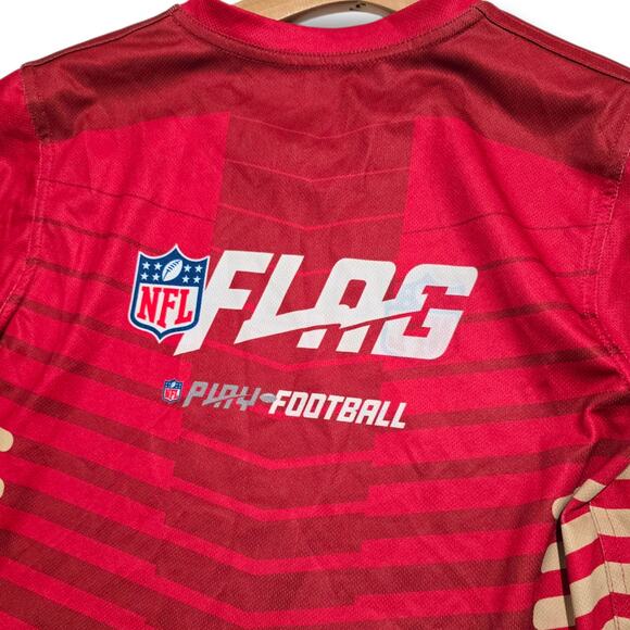NFL Youth San Francisco 49ers Reversible Flag Football Jersey Gold & Red large - Picture 3 of 11